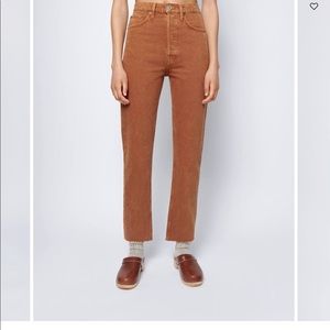 RE/DONE Ultra High rose stove pipe in size 30